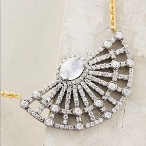 NEW Anthropologie x Indulgems Spiral Orb Moonstone Necklace